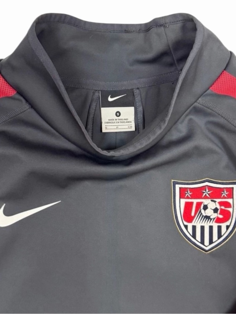 Vintage Nike USA Soccer Jacket Mens Small Grey USMNT World Cup Warmup Wind Track